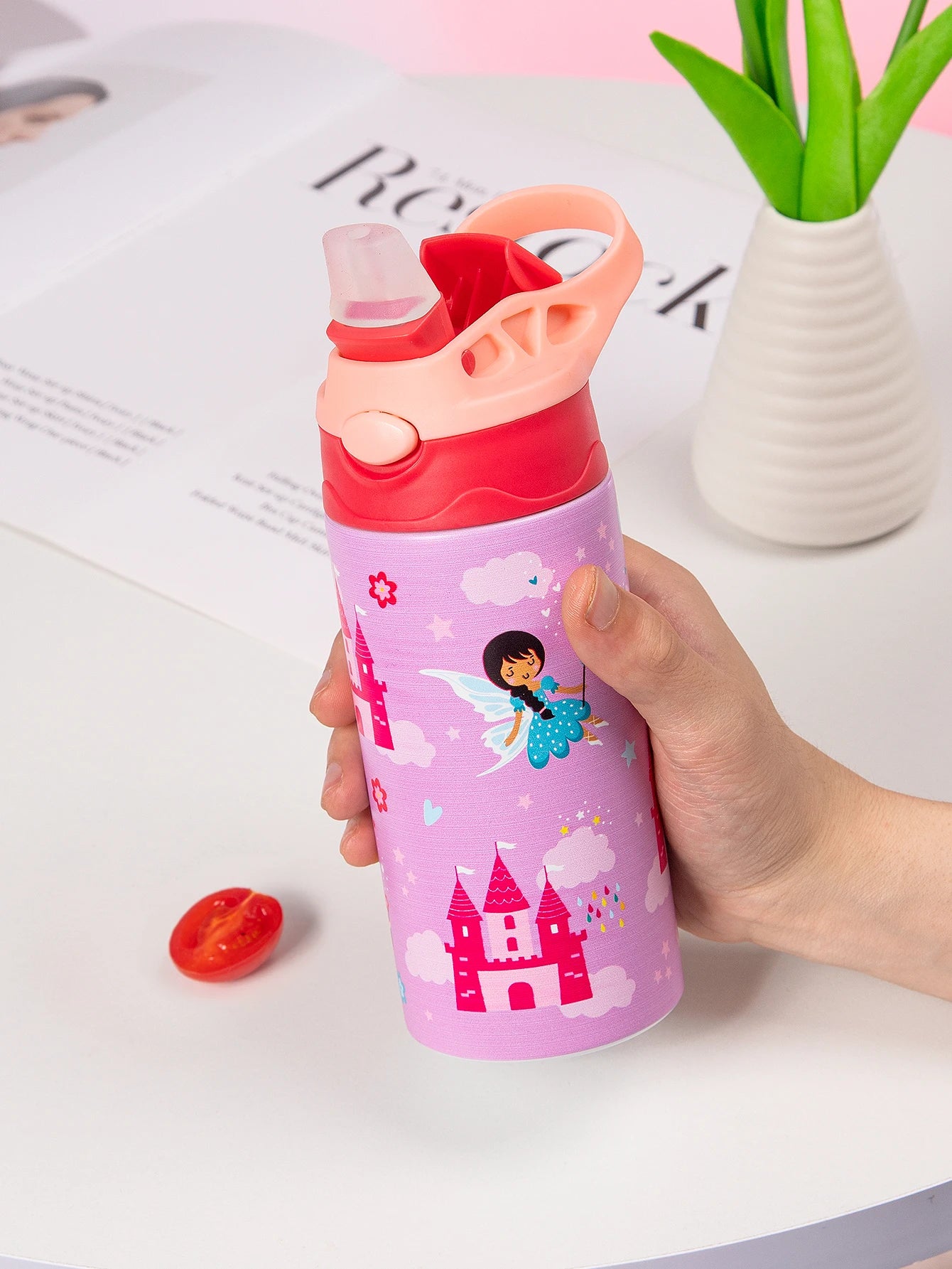350ml Cartoon Insulated Stainless Steel Water Bottle Kids Vacuum Flask - 12