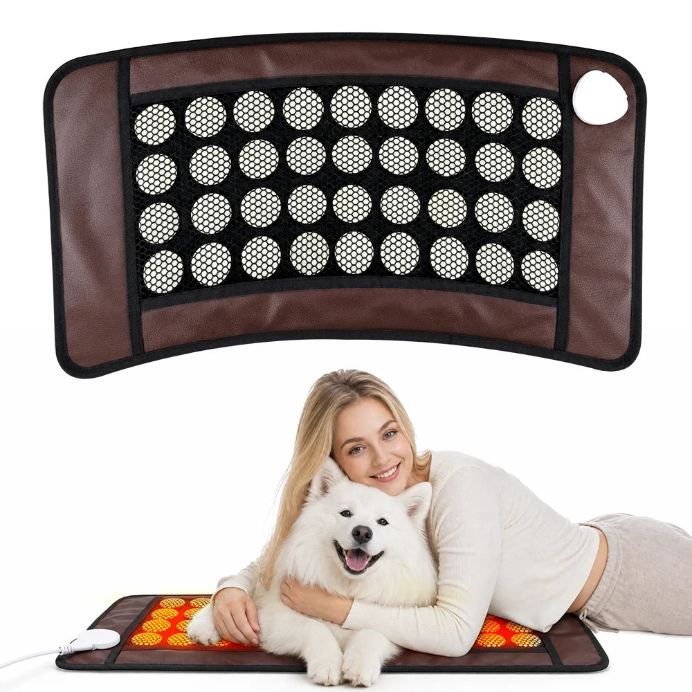 Natural Jade Stone Heating Pad Hot Compress Timing Mat