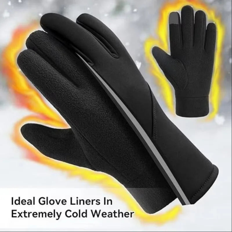 Thermal Winter Gloves Touch Screen Windproof Fleece Running Cycling Gear - 6