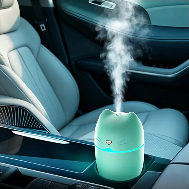 Portable Mini USB Humidifier Desktop Cool Mist Air Purifier with Light