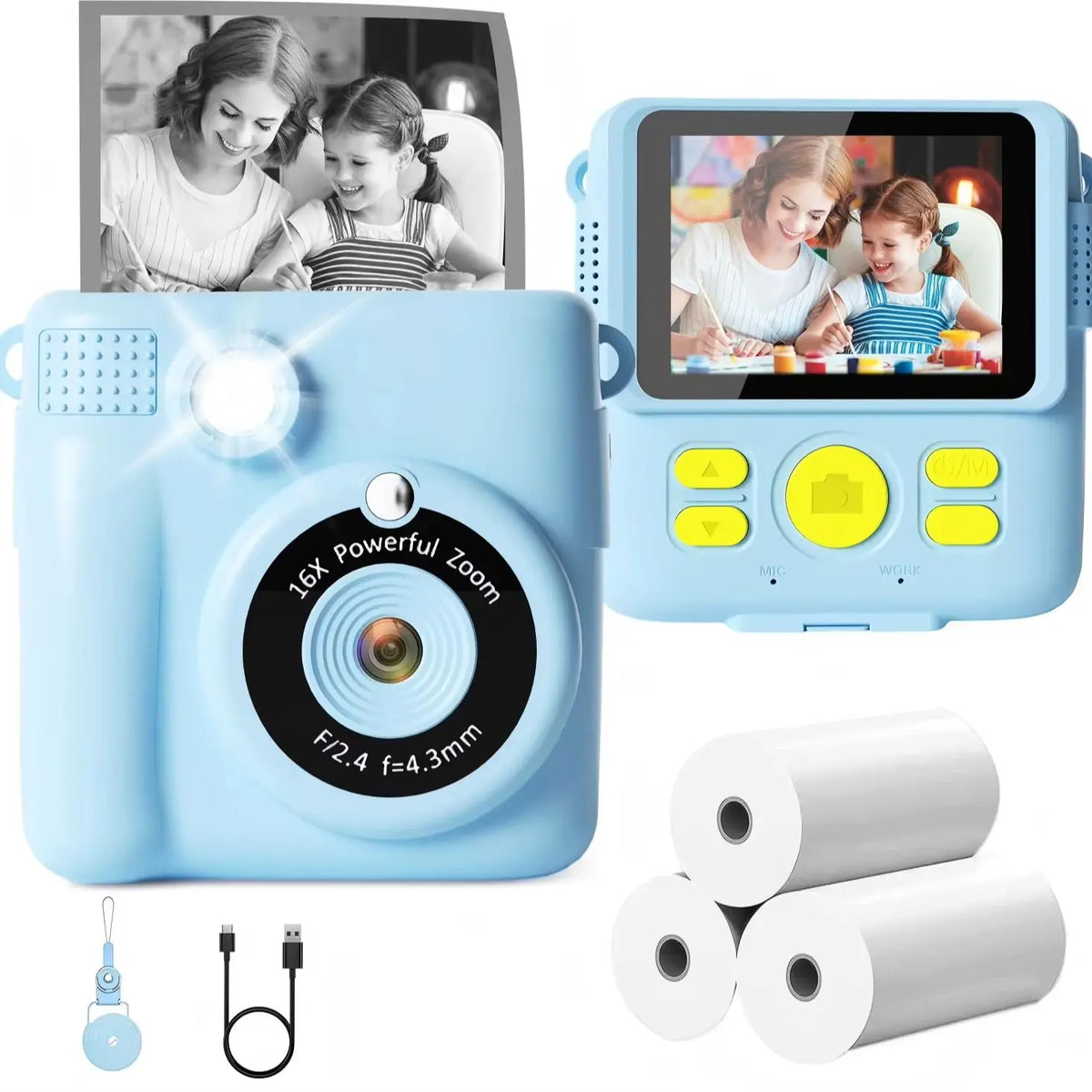 Instant Print Kids Camera Digital Video Toy