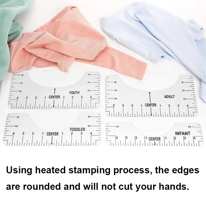 T-Shirt Alignment Ruler Guide Set for Vinyl Craft and Heat Press