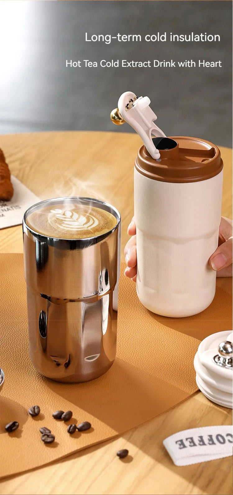 Smart Stainless Steel Coffee Mug with LED Temperature Display Travel Flask