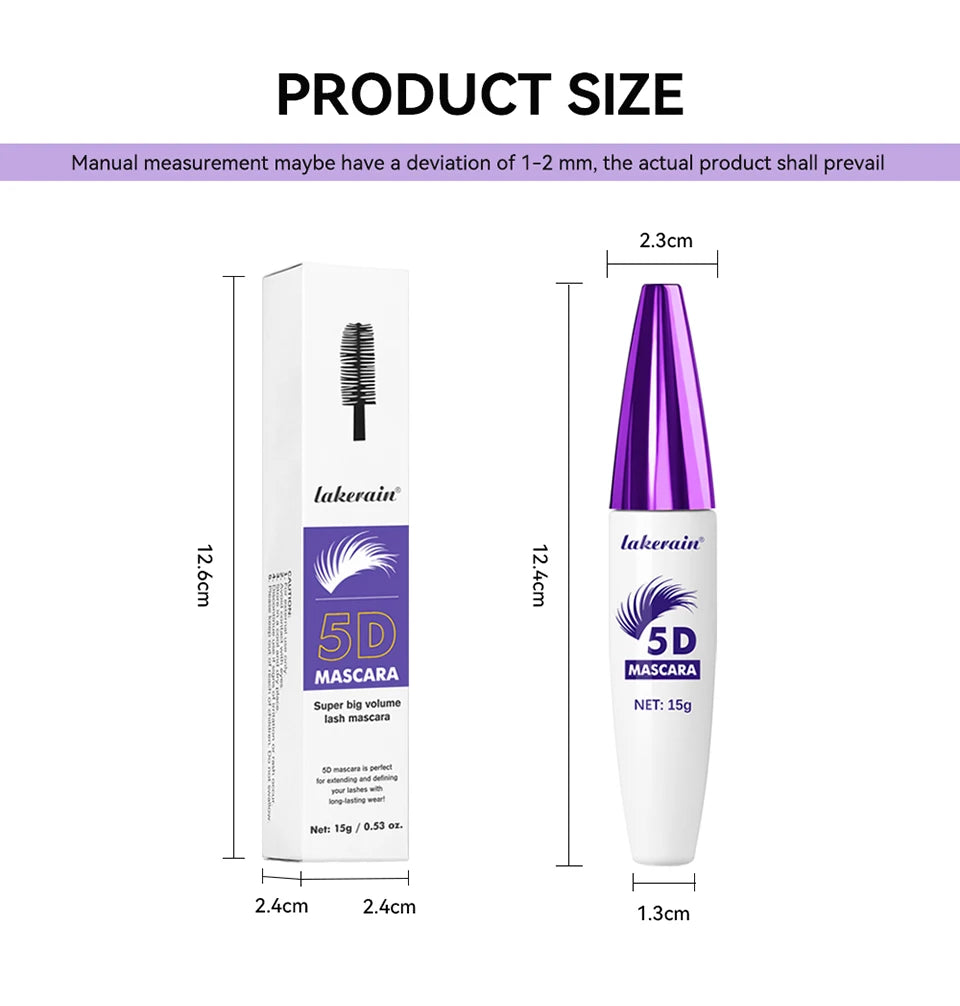 5D Waterproof Lengthening Mascara Volumizing Eyelash Cosmetics