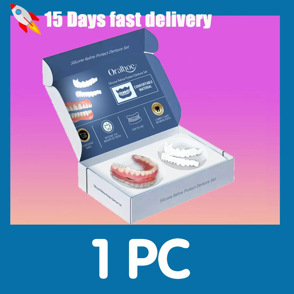 Adjustable Silicone False Teeth Kit Natural Smile Veneers - 9