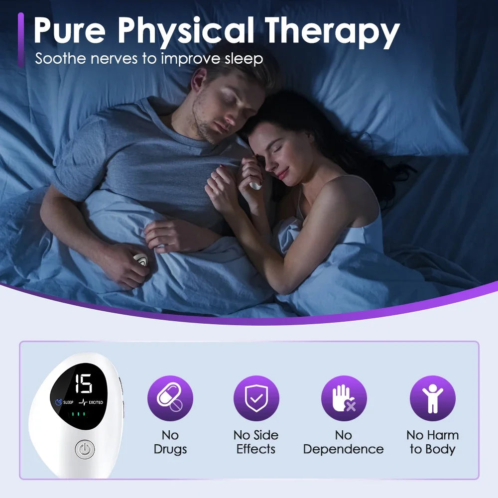 Microcurrent Sleep Aid Device CES Palm Massager for Insomnia Relief