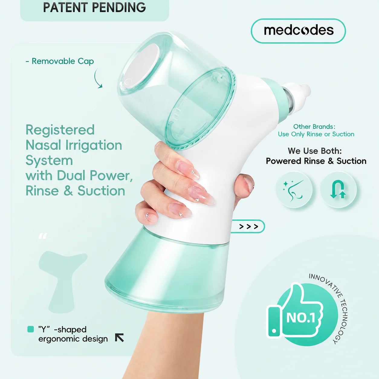 Mornwell Electric Nasal Irrigator Sinus Rinse Machine - 13