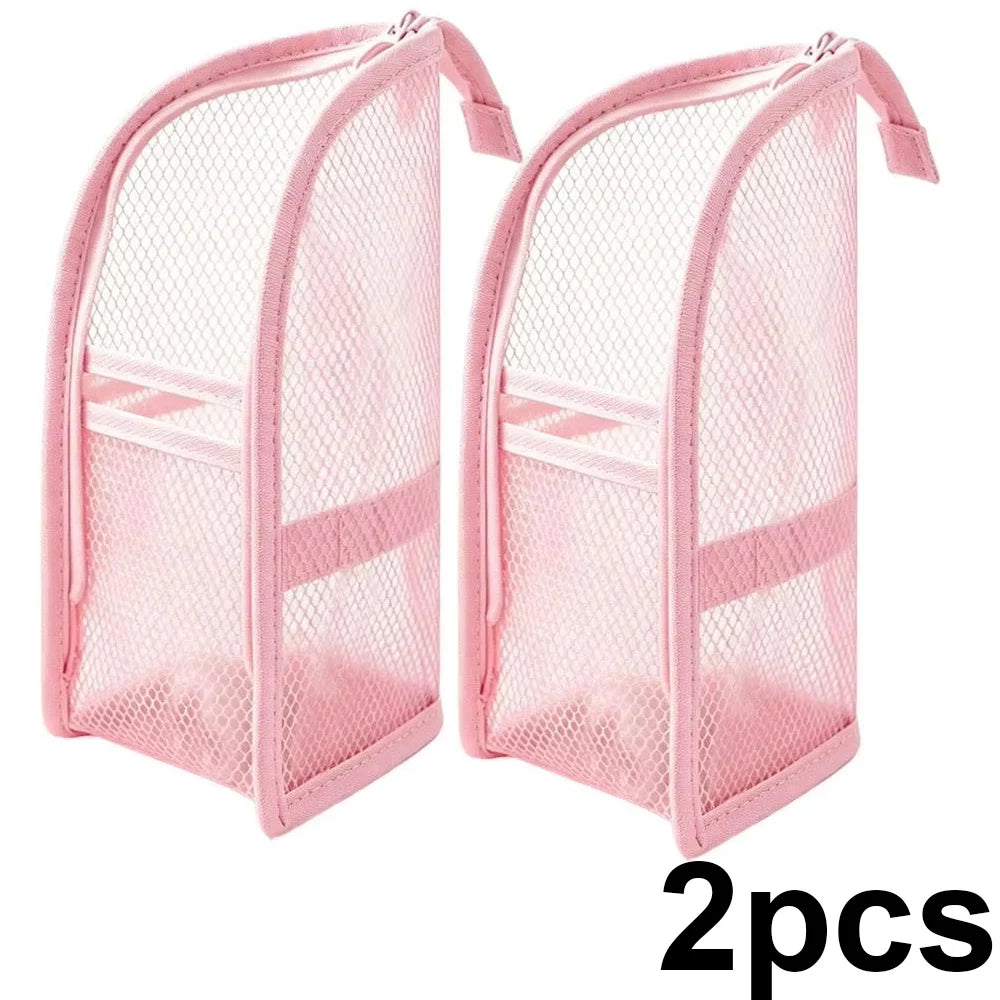 Portable Mesh Travel Toiletry Bag Makeup Organizer Pouch for Cosmetics