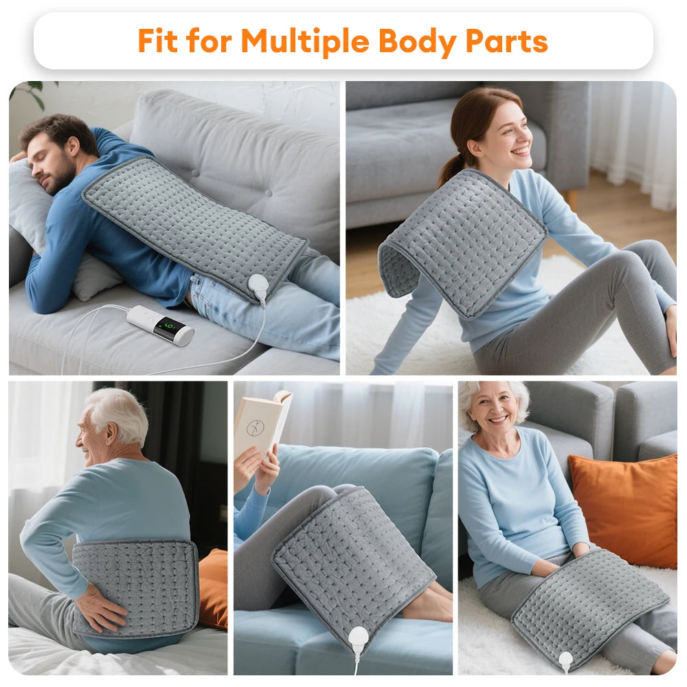 Electric Heating Pad 9 Level Hot Compress Waist Back Warm Heater - 9