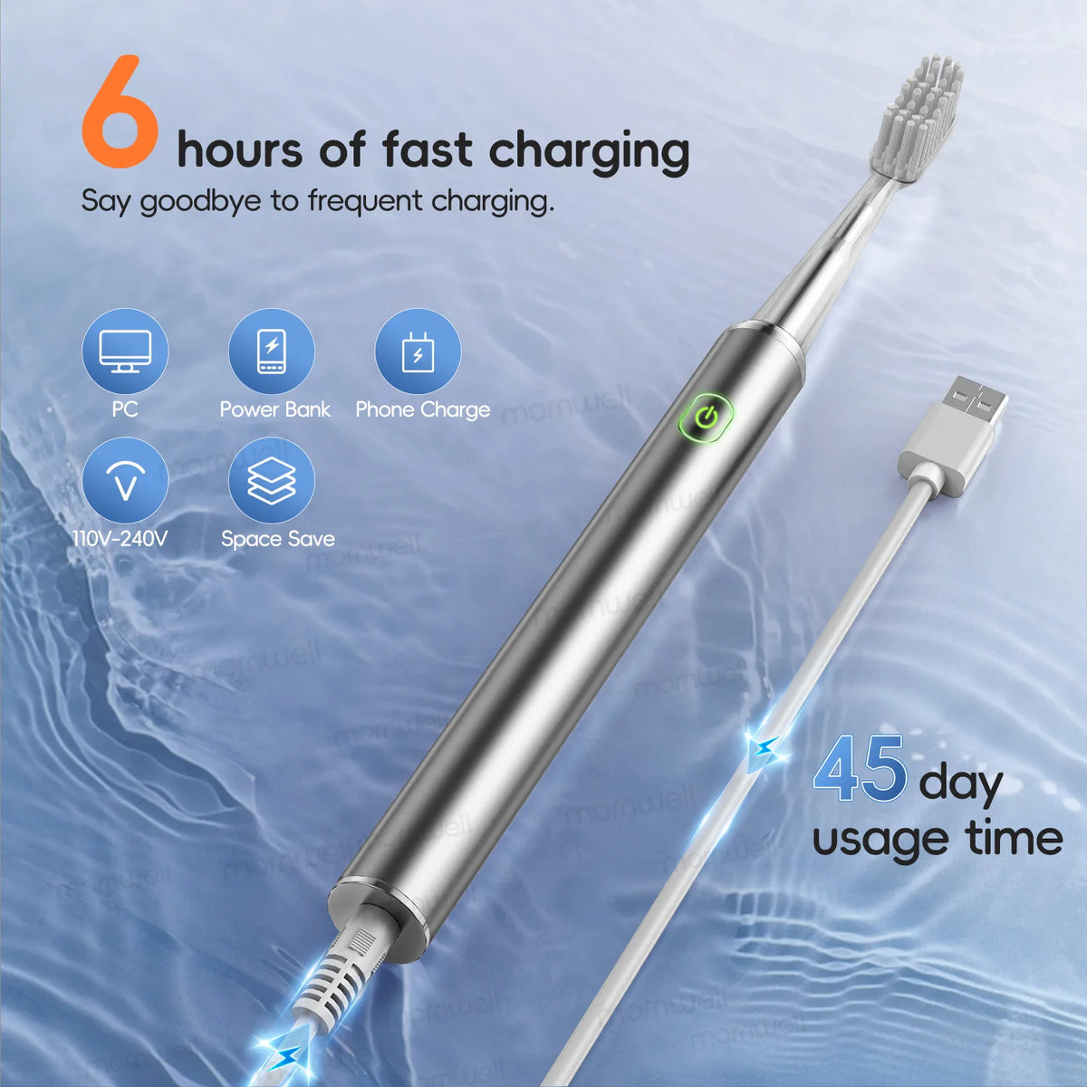 Electric Toothbrush Soft DuPont Bristle Acoustic Wave Tooth Brush