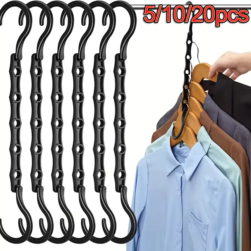 Space Saving Magic Hangers Closet Organizer Clothes Storage Hook Set - 1