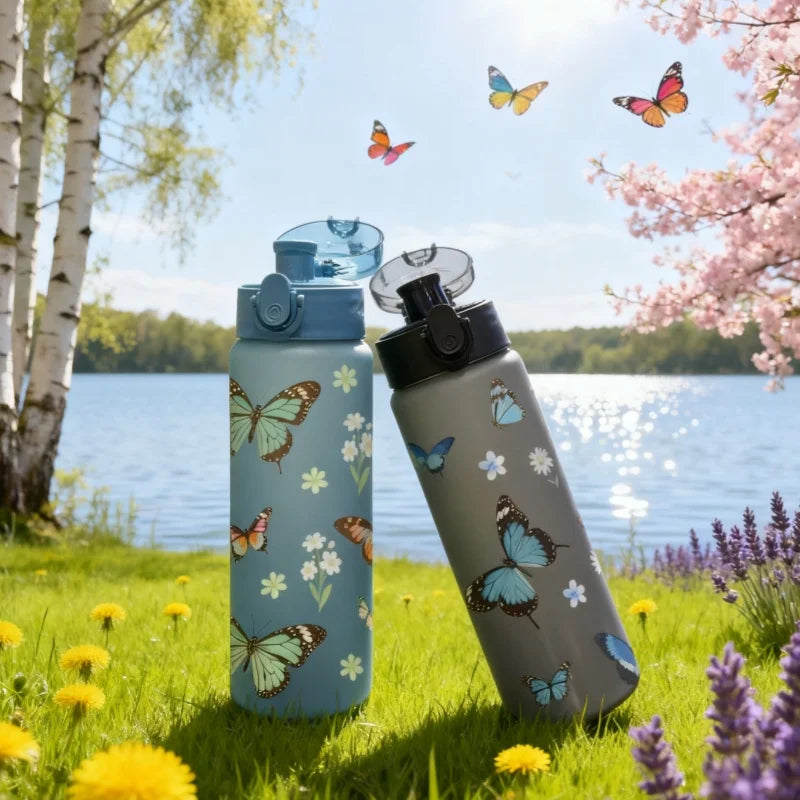 780ml Butterfly Sports Water Bottle Leak Proof Gym Jug BPA Free - 7