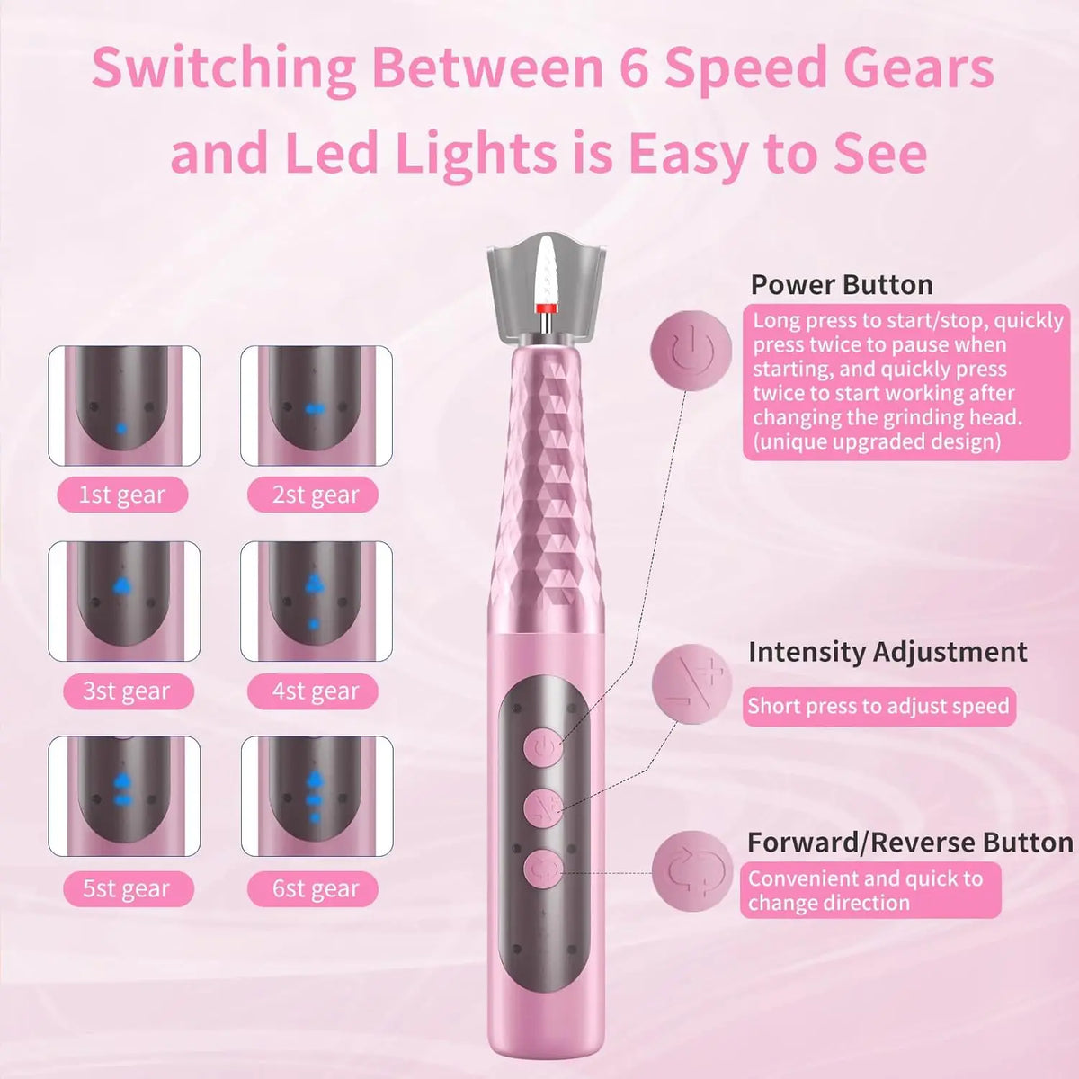 Cordless Electric Nail Drill Machine Manicure Kit