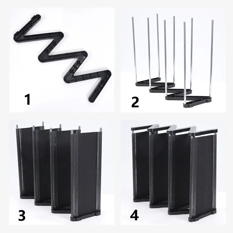 4-Tier Z-Shaped Shoe Rack Compact Storage Organizer for Dorms and Entryway - 6