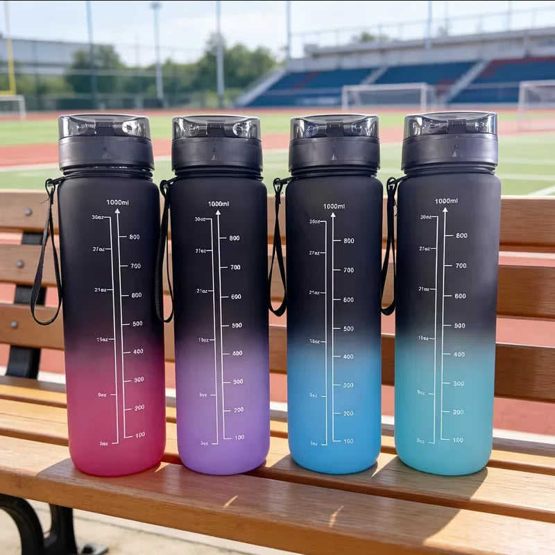 1000ml Gradient Sports Water Bottle Leak Proof Gym Sippy Cup