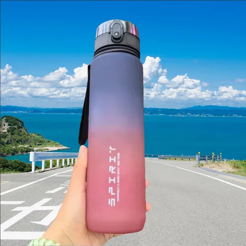 Leak Proof Sports Water Bottle Portable Gym Fitness Jug 500ml 1000ml