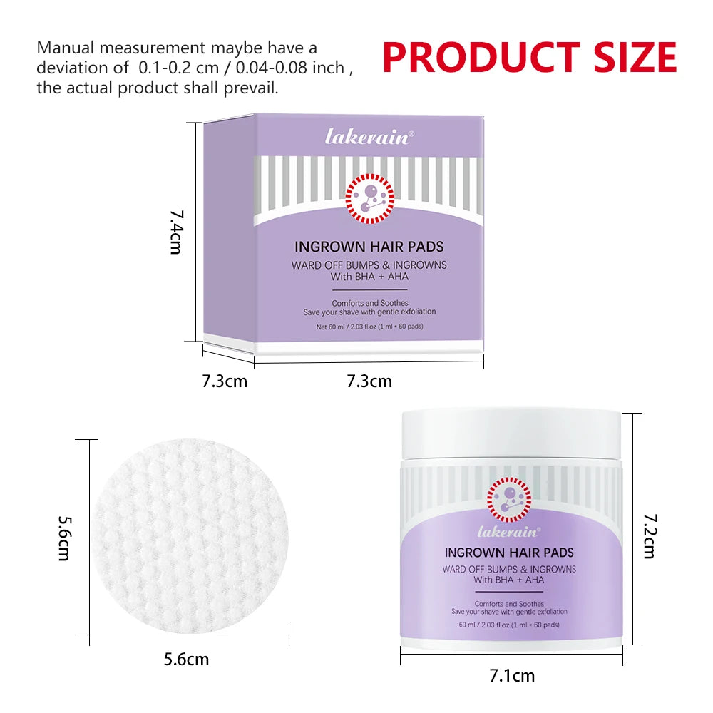 Ingrown Hair Treatment Pads Exfoliating Razor Bumps Aftershave Care - 13