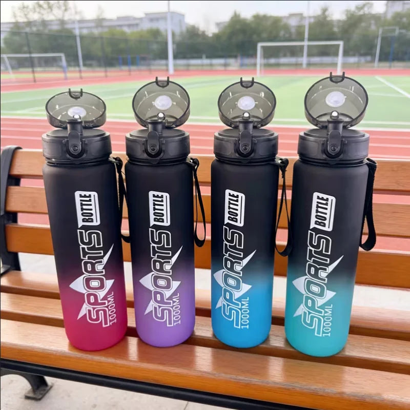 1000ml Gradient Sports Water Bottle Leak Proof Gym Sippy Cup - 2