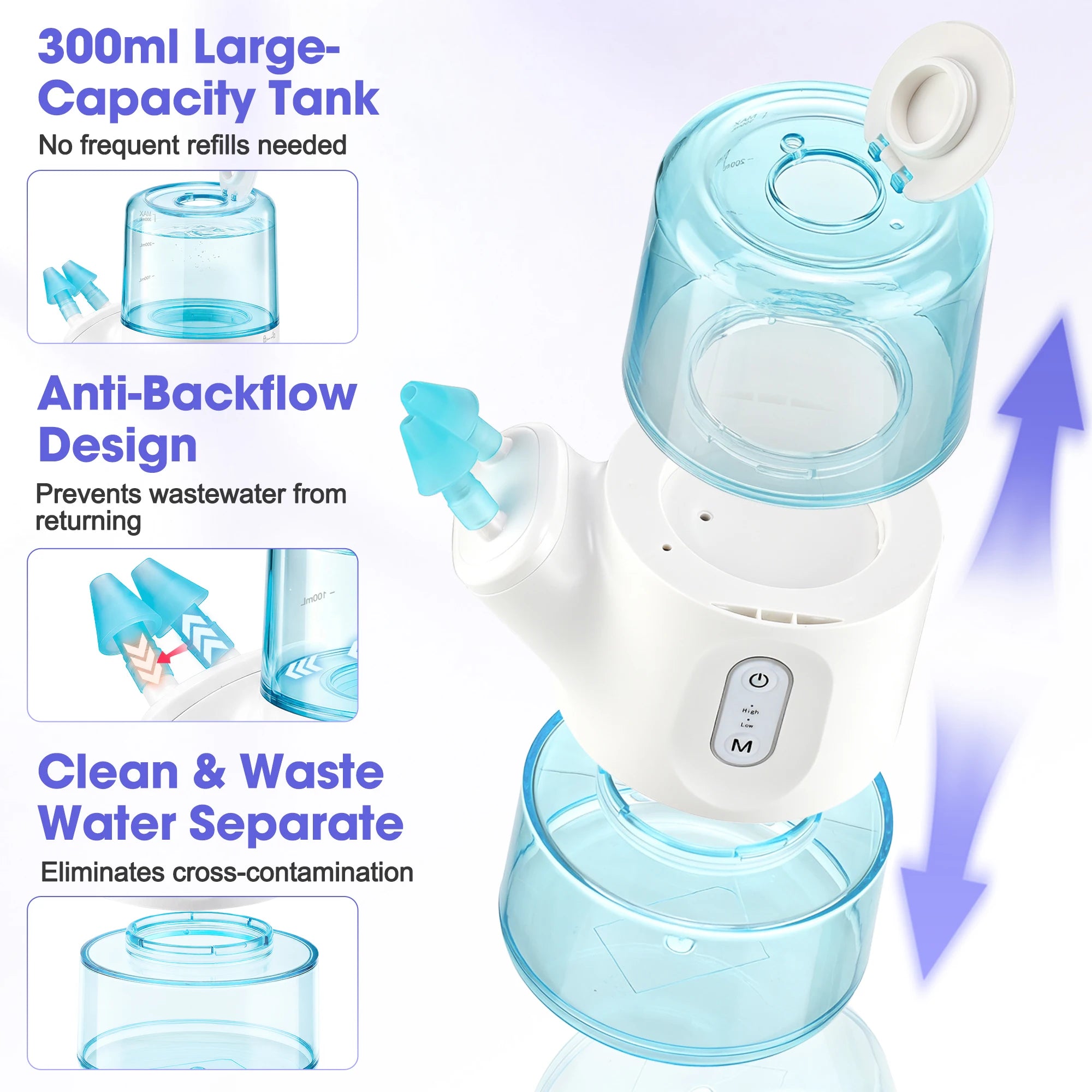 Electric Nasal Irrigator Nose Cleaner Sinus Rinse - 4