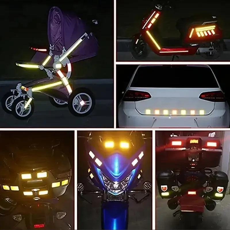 10PCS Car Reflective Safety Stickers Exterior Warning Decals - 3