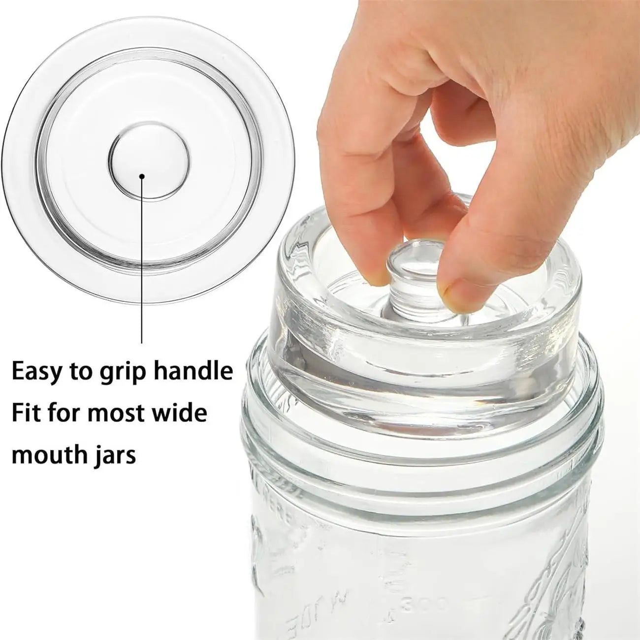 Glass Fermentation Weights for Wide Mouth Mason Jars Pickle Press