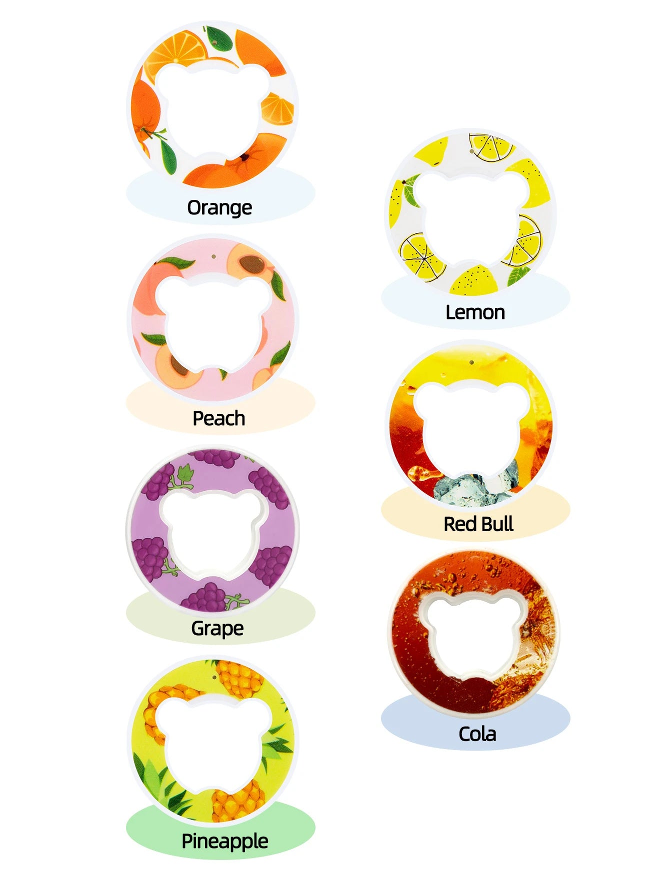 Fruit Flavor Pods for Water Bottles Scented Ring Set 0 Sugar Accessory