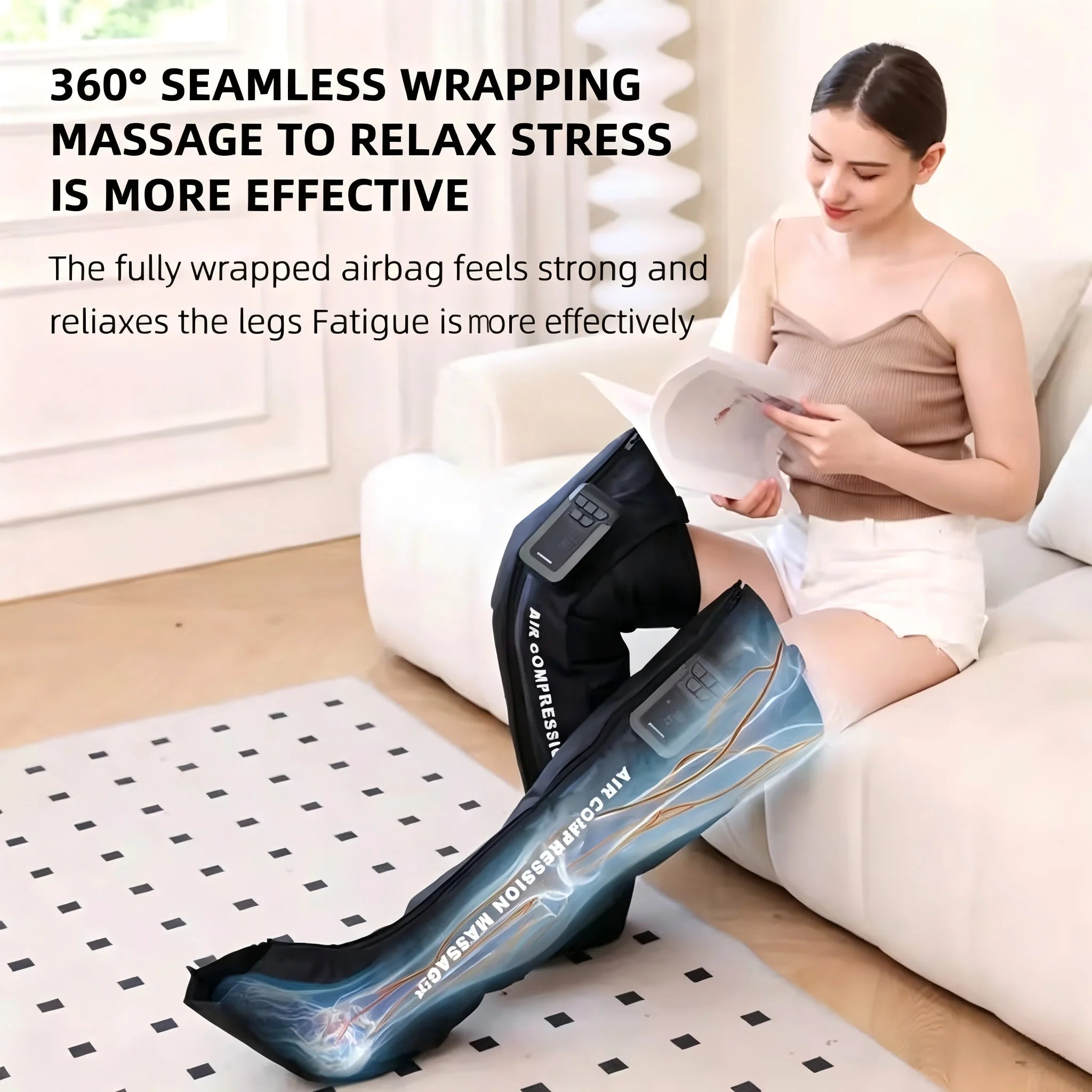 Cordless Leg Air Compression Massager Recovery Boot - 2