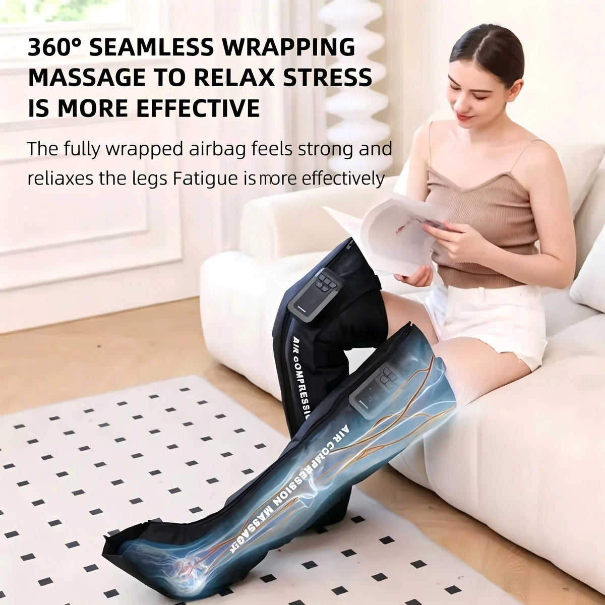Cordless Leg Air Compression Massager Recovery Boot