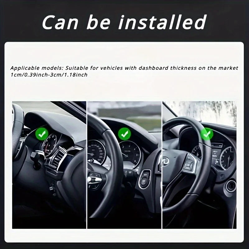 Car Dashboard Phone Holder Clip Rotary Navigation Mount Stand - 9
