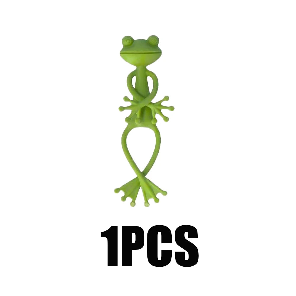 Frog Plant Support Stakes Climbing Vine Clips Garden Decorative Holders