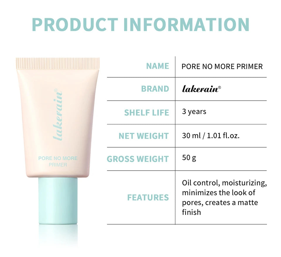 Pore Minimizing Primer Oil Control Matte Base Makeup