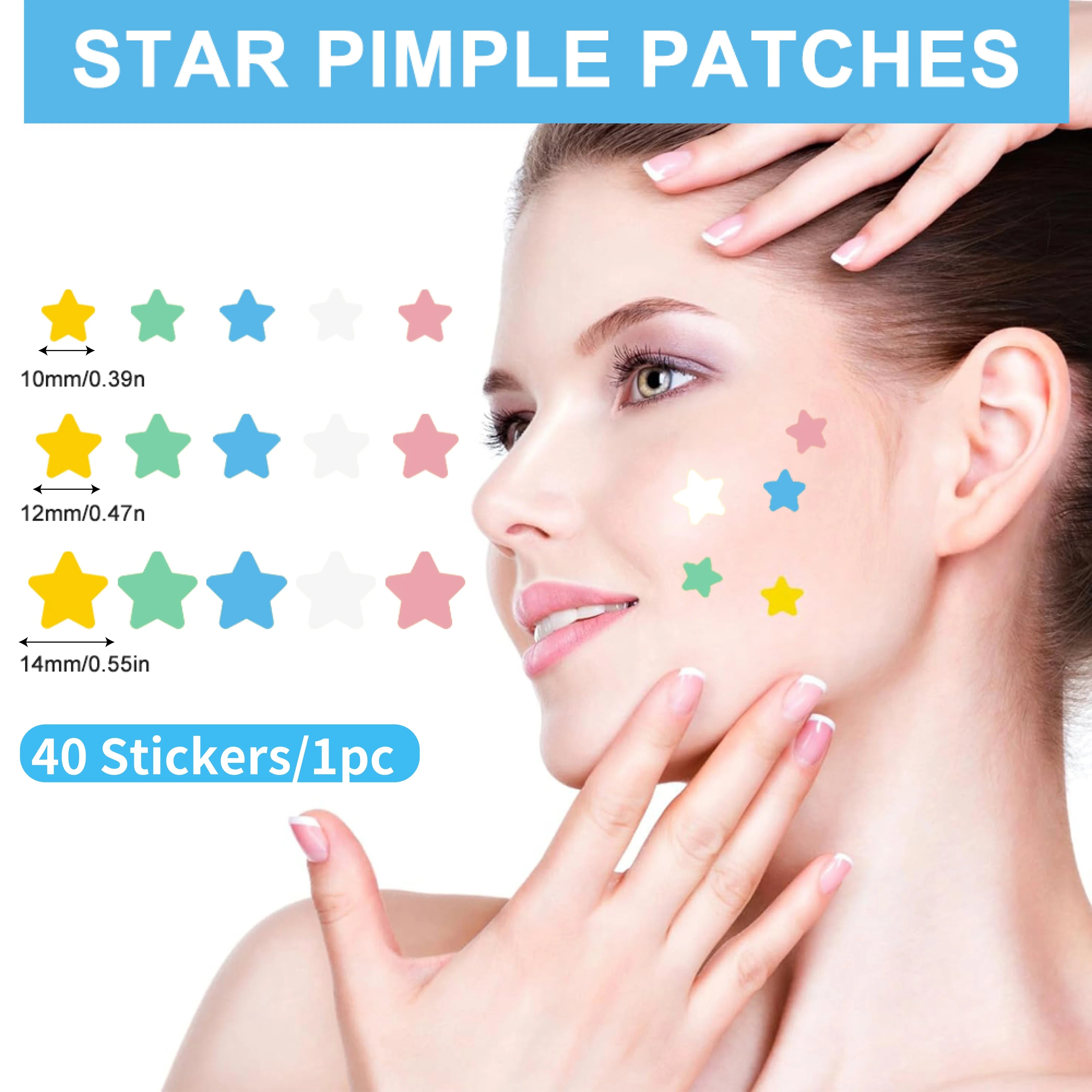 Cute Star Pimple Patches Acne Spot Treatment Healing Stickers 40 Pack - 2