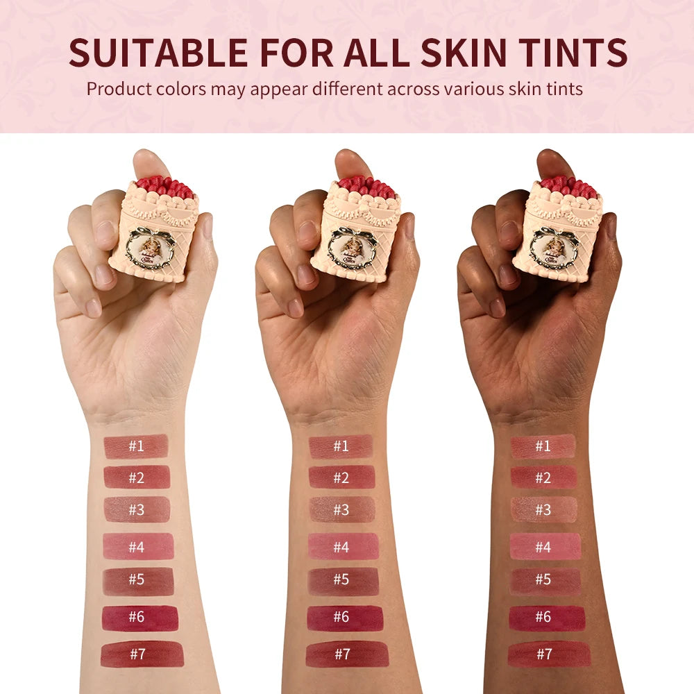 Strawberry Cake Lip Mud Matte Velvet Lipstick