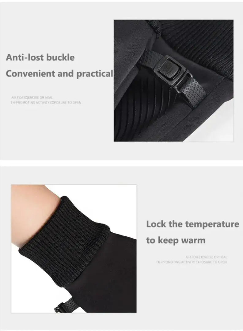 Winter Thermal Touch Screen Gloves Waterproof Windproof Cycling Mitts