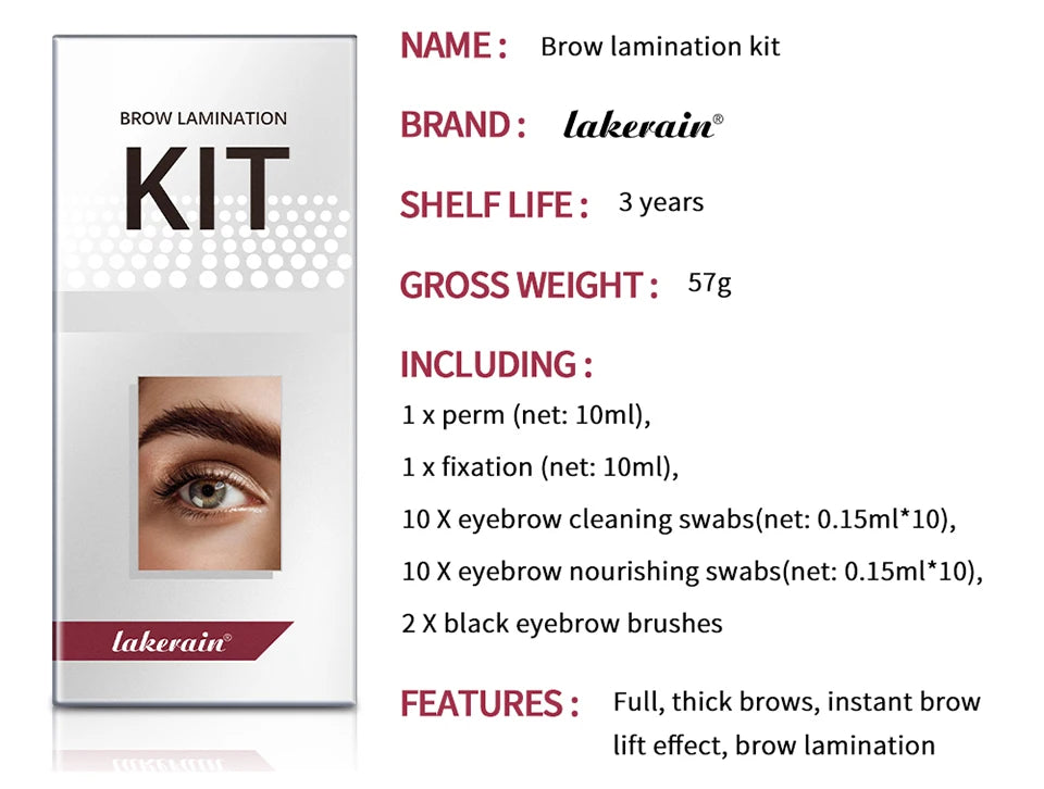 Lakerain Brow Lamination Kit Semi-Permanent Eyebrow Lift Set