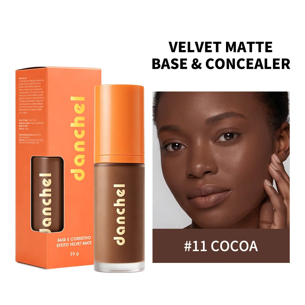 2-in-1 Liquid Foundation & Concealer Matte Face Makeup