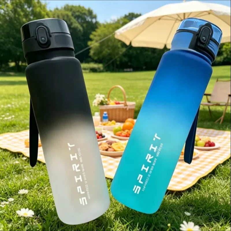 Leak Proof Sports Water Bottle Portable Gym Fitness Jug 500ml 1000ml - 1