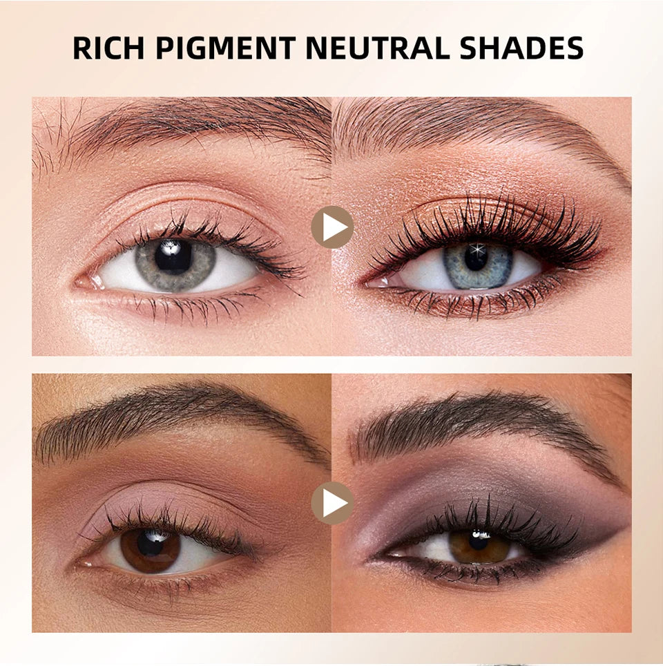 6-Color Eyeshadow Palette Matte Neutral Nude Blendable Eye Makeup