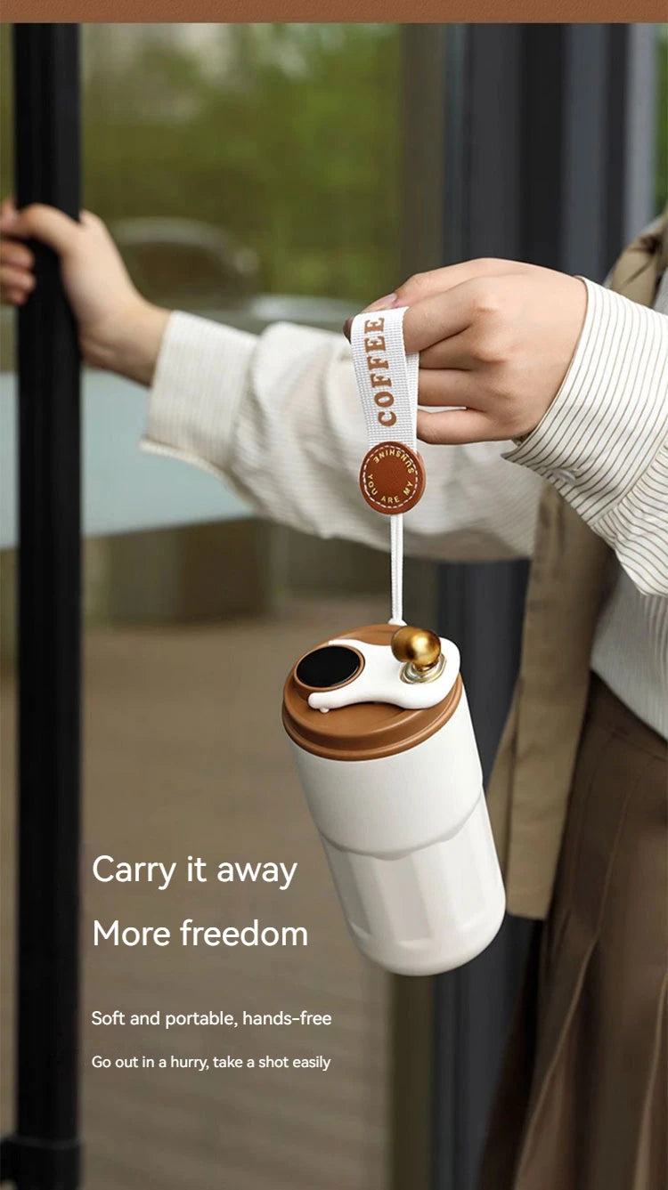 Smart Stainless Steel Coffee Mug with LED Temperature Display Travel Flask - 14