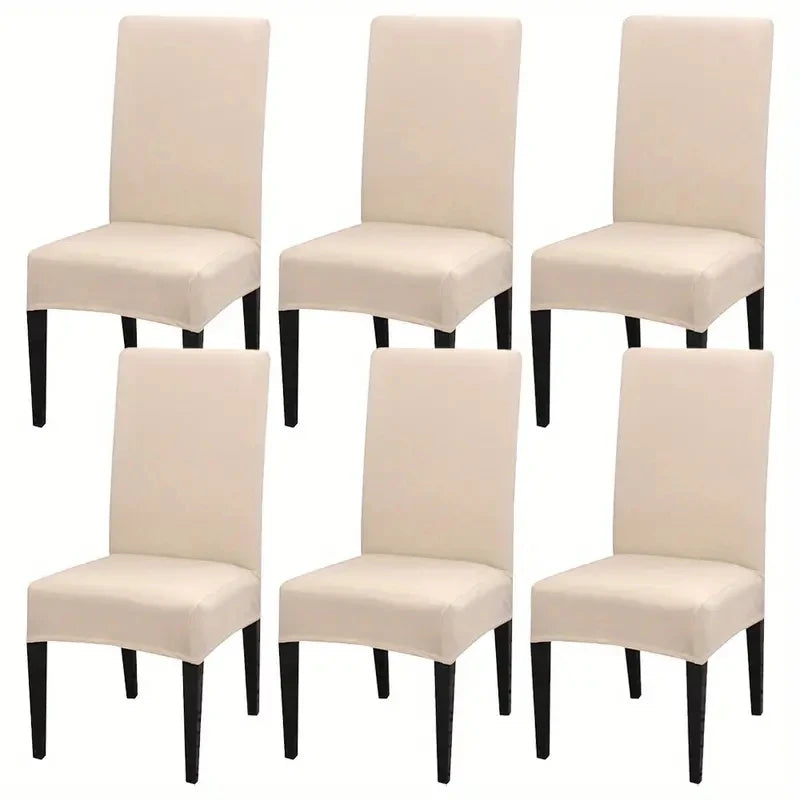 Elastic Dining Chair Covers Set Soft Stretch Slipcovers for Home Hotel - 18