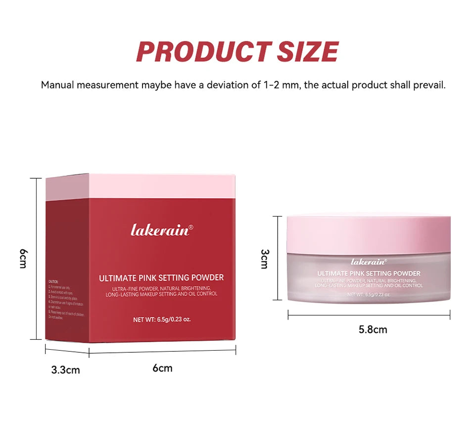 Setting Powder Matte Pink Finish Oil Control Makeup Fixation - 15