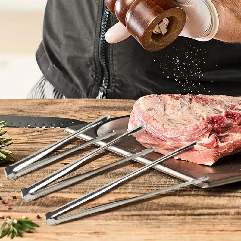 Stainless Steel Kitchen Tongs BBQ Grill Food Spatula Set 3 Piece - 8