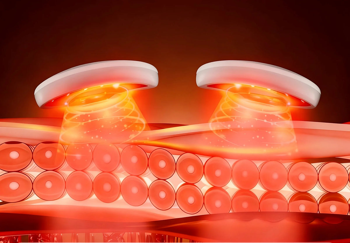 Red Light Microcurrent Under Eye Massager Dark Circles Device