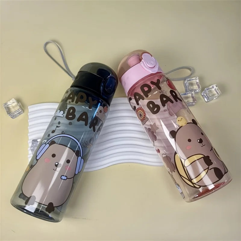 780ml Capybara Water Bottle Cute Cartoon Portable Leakproof Sports Cup - 4