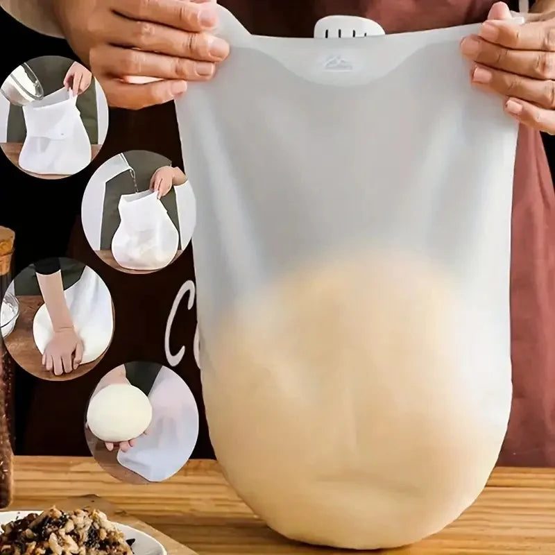 Food Grade Silicone Dough Kneading Bag Non Stick Flour Mixer Pouch