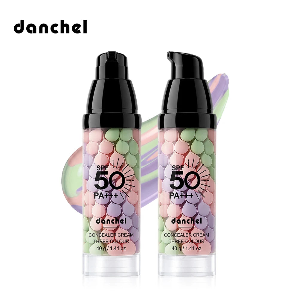 Three Color Face Primer and Hydrating Concealer Isolation Cream - 24