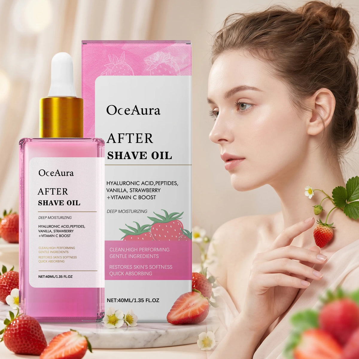 Strawberry After Shave Oil Soothing Post Wax Hair Removal Care