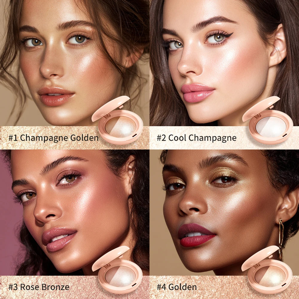 Silken Touch Highlighter Powder Glow Shimmer Illuminator Makeup
