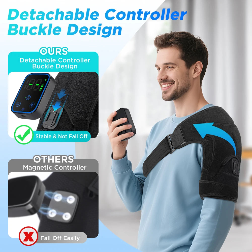 Smart Cordless Shoulder Heating Massager Electric Brace - 6