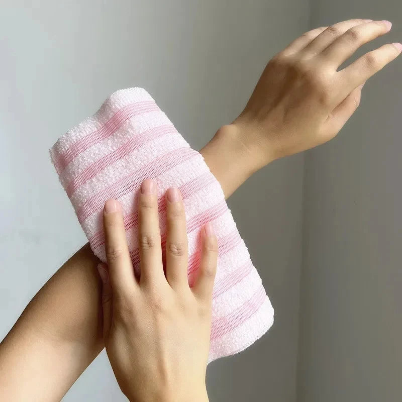 Extra Long Exfoliating Shower Towel Body Scrubber Bath Washcloth 100cm - 11